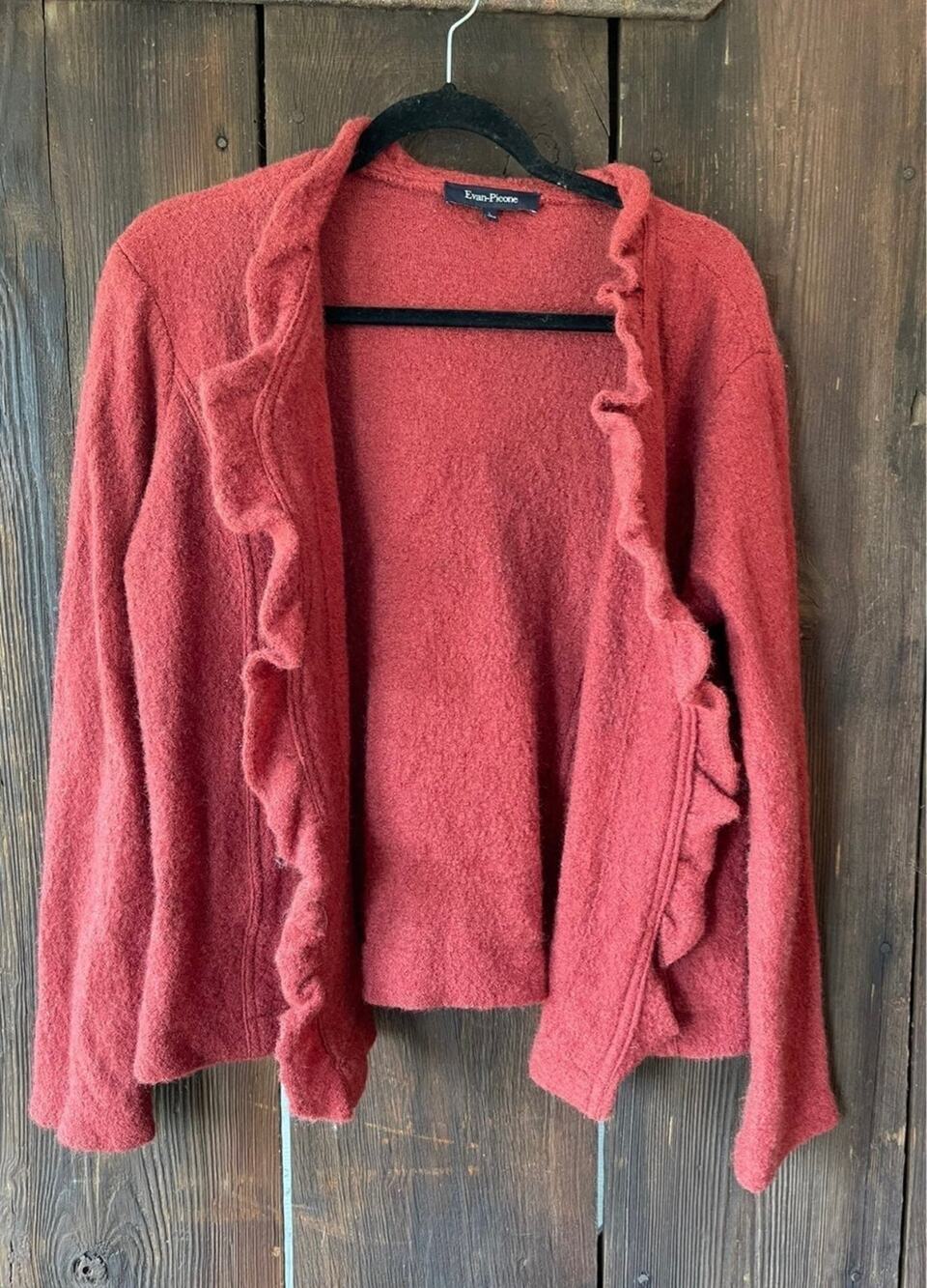 Evan-Picone Vintage 100% Wool cardigan sweater sz L
